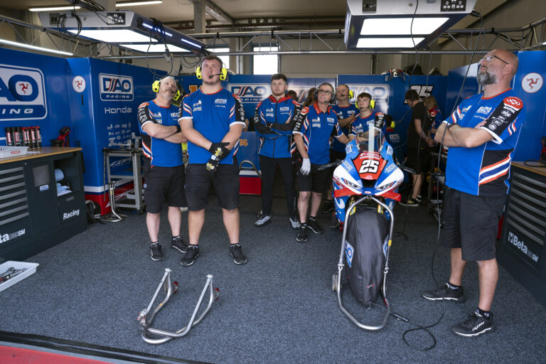 2025 British Superbike Championship, BSB R09, TT Circuit Assen, Assen, Drenthe, Netherlands, NL. 20th September 2025. 
 DAO Racing Honda Pits